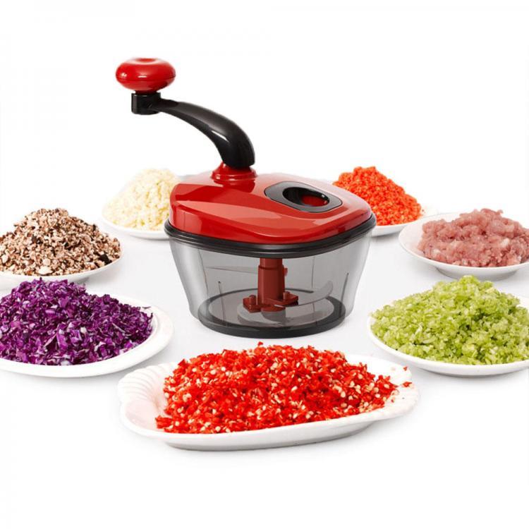 shopping מטבח ופינת אוכל Multifunctional Food Meat Mincer Vegetable Cutter High Speed Fast Cut Stainless Steel Blade Kitchen Tools Egg Mixer Fruit and Vege