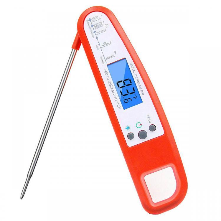 shopping מטבח ופינת אוכל Instant Read Digital Food Meat Thermometer w/ Probe for Cooking BBQ Grill BBQ Thermometer-Red