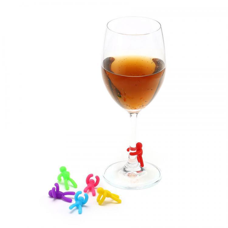 shopping מטבח ופינת אוכל 6 Pcs Silicone Wine Charm Wine Glasses Cocktail Drinks Drinking Maker Bar Tools