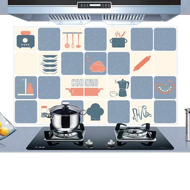 shopping מטבח ופינת אוכל KCASA KC-WS020 45 x 75cm PVC Removable Kitchen Cookware Oil-proof Waterproof Wall Sticker Paper