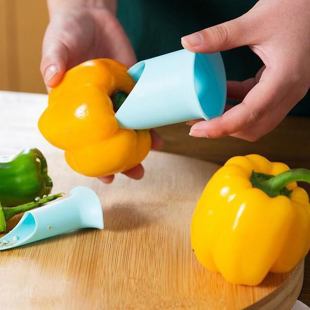 shopping מטבח ופינת אוכל 2pcs Use Utility Chili Peppers Seed Remover Tomatoes Core Separator Device Kitchen Tools