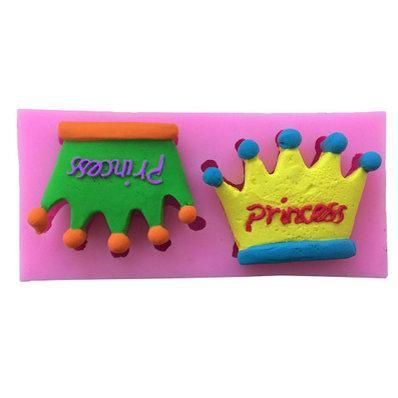 shopping מטבח ופינת אוכל Lovely Princess Crowns Silicone Sugar Cake Baking Mold Fondant Chocolate Soap Mould