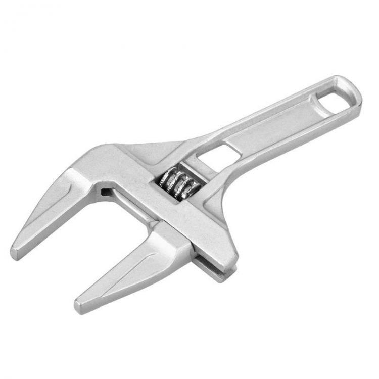 shopping מטבח ופינת אוכל 1pc Universal Snap Grip Wrench Aluminum Alloy Short Shank Large Opening Adjustable Wrench Spanner Bathroom Repair Tools