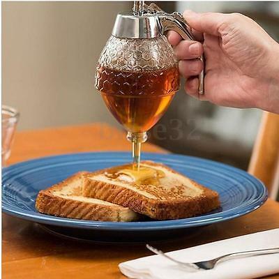 shopping מטבח ופינת אוכל 200ML Acrylic Clear Pot Honey Dispenser Container Hive Spice Holder Bee Bottles
