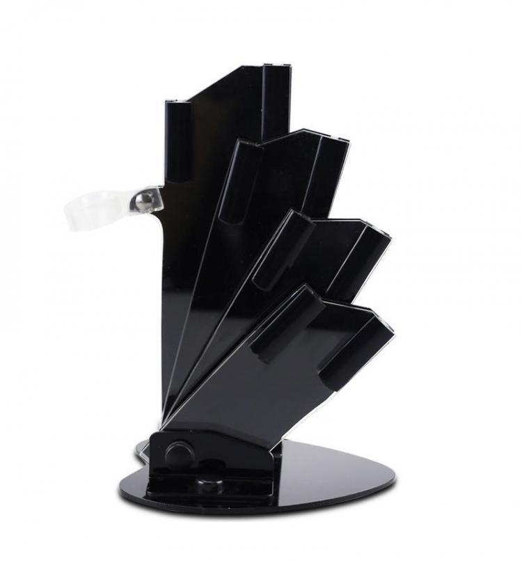 shopping מטבח ופינת אוכל MYVIT Acrylic Black Knife Holder for 3" 4" 5" 6" Knife + Peeler Knife Blocks Stand For Ceramic