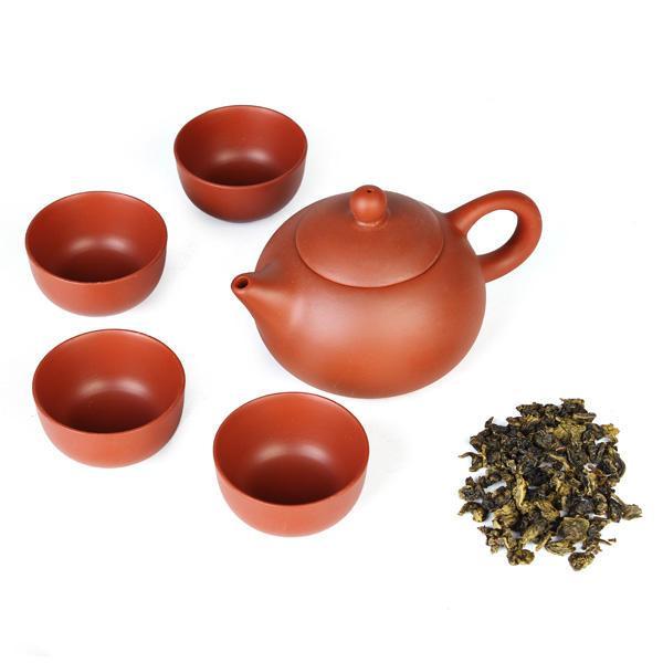 shopping מטבח ופינת אוכל 5Pcs/set  Kung Fu Tea Chinese Ceramic Cups Yixing Purple Clay Tea Pot