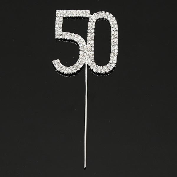 shopping מטבח ופינת אוכל Sparkling Crystals Birthday Anniversary Number Cake Topper