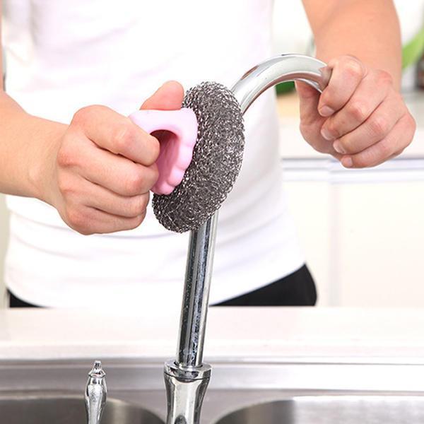 shopping מטבח ופינת אוכל KCASA KC-CS07 Hanging Steel Wire Ball Cleaning Brush Pot Pan Dish Bowl Scrubber Cleaner Washing Tool