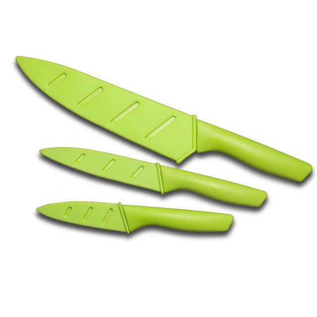 shopping מטבח ופינת אוכל MYVIT K6MK-NS458IN 3pcs Stainless Steel Knife Set Chef Non-Stick Color-Coded Knife Set