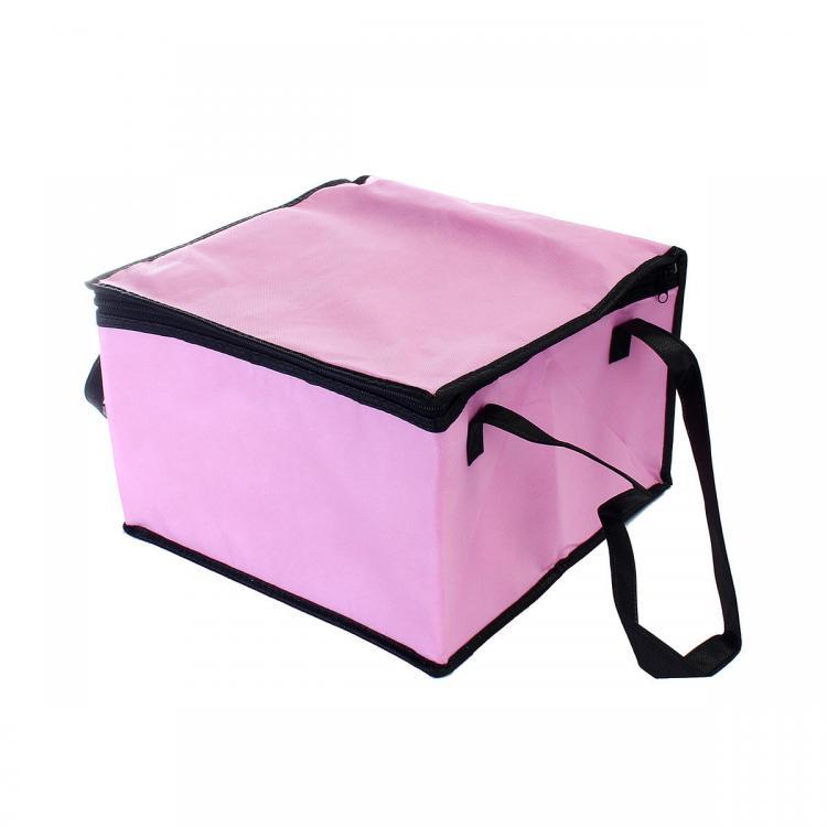 shopping מטבח ופינת אוכל 8 Inch Non-woven Fresh keeping Tote Bag with Zipper Cake Picnic Lunch Bag Reusable Grocery Bag