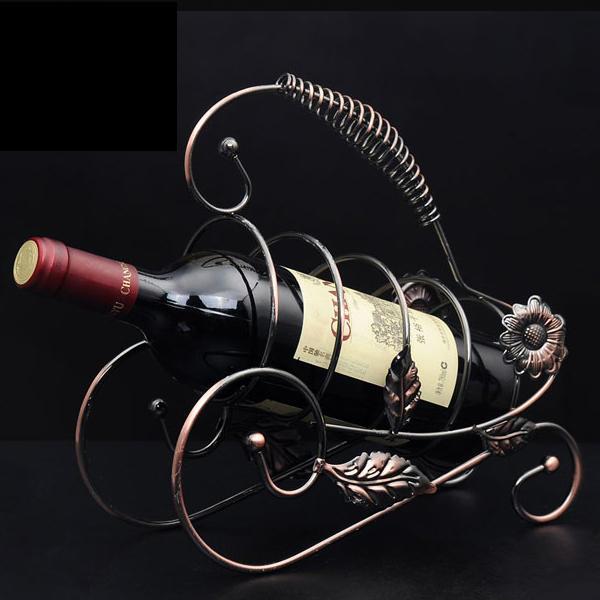 shopping מטבח ופינת אוכל Retro Wine Champange Bottle Rack Holder Wine Accessaries Home Decoration