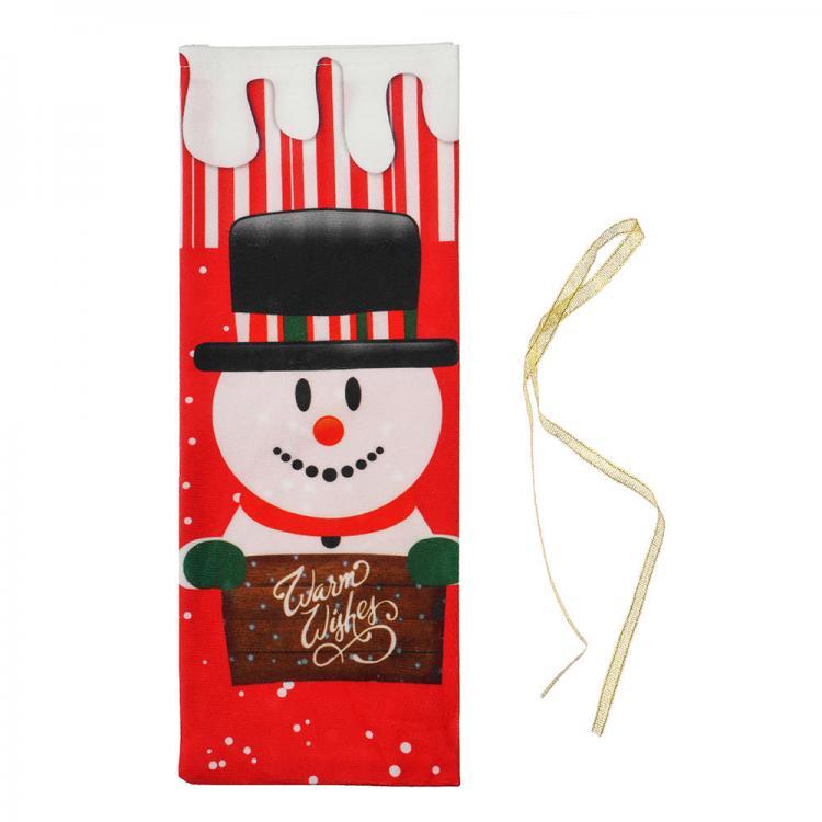 shopping מטבח ופינת אוכל Santa Christmas Candy Bags Wine Stocking Bottle Carrier Gift Christmas Packing Bag Decoration