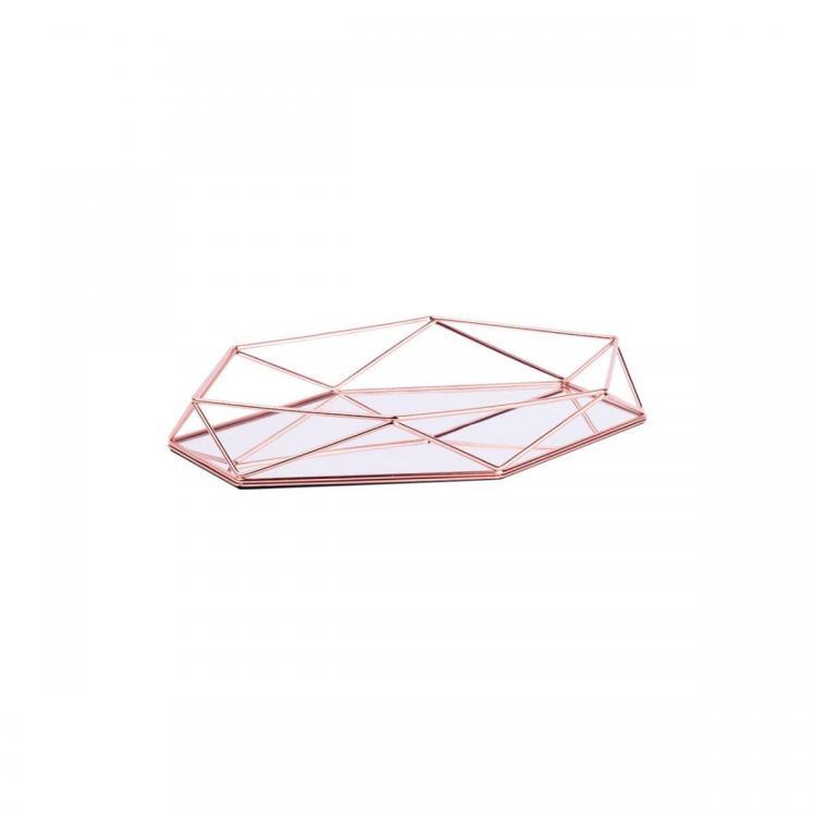 shopping מטבח ופינת אוכל Vintage Iron 3D Hexagon Gold Desktop Storage Tray Storage Display Box Shelf Decor