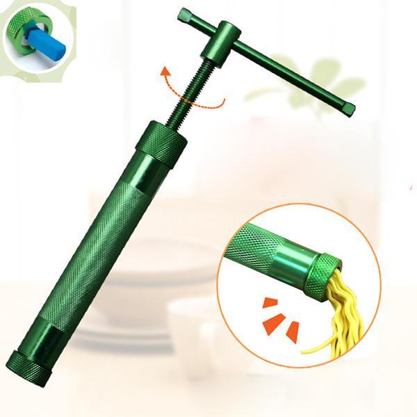 shopping קישוט הבית DIY Stainless Steel Clay Extruder Rotary Crowded Clay Mud Gun Decorative Clay Craft Tool