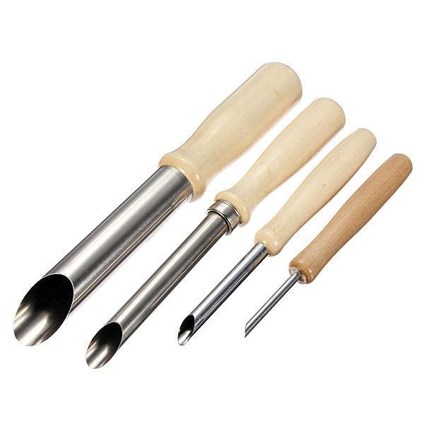 shopping קישוט הבית 4 Pcs Round Hole Cutter Stainless Steel Circle Shaping Pottery Clay Sculpture Tools