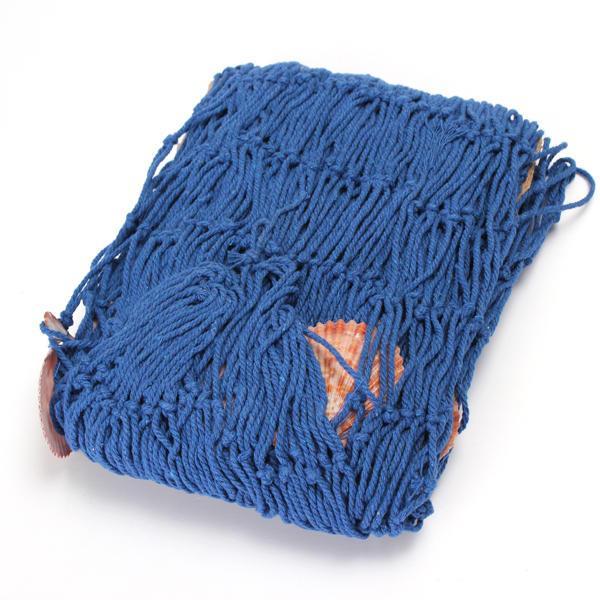 shopping קישוט הבית Mediterranean Style Decorative Fish Net With Shells Blue White