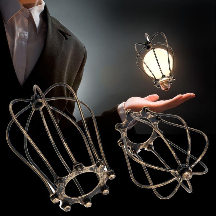 shopping קישוט הבית Vintage Iron Wire Bulb Cage Lamp Guard Shade Trouble Lights Industrial Home Light Decor
