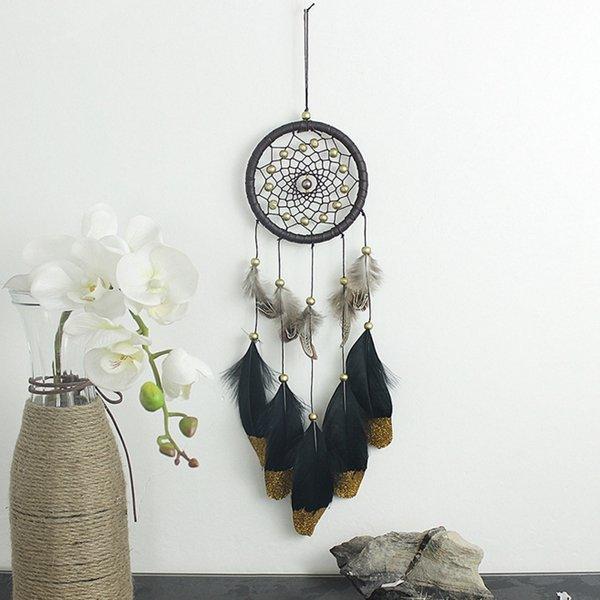 shopping קישוט הבית Hand Woven Natural Feathers Dreamcatcher American Folk Custom Gifts Hanging Decor Ornament