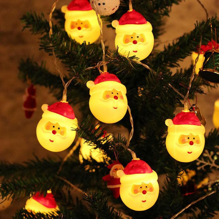 shopping קישוט הבית Christmas 1.5M 10 LED Fairy String Lights Lovely Santa Claus Battery Operated Decoration For Christmas Garland