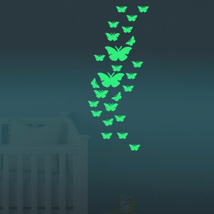 shopping קישוט הבית Honana DX-137 12PCS Fluorescent Glow Butterfly Wall Sticker