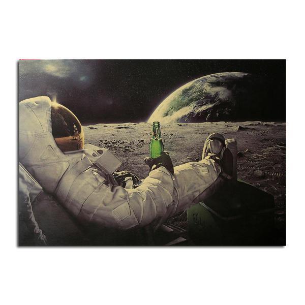 shopping קישוט הבית Astronauts and Cola Poster Kraft Paper Wall Poster DIY Wall Art 21 inch X 14 inch