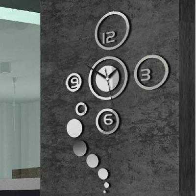 shopping קישוט הבית Honana DX-X1 Creative 3D Acrylic Mirror Wall Sticker Quartz Clocks Watch Large Home Decor