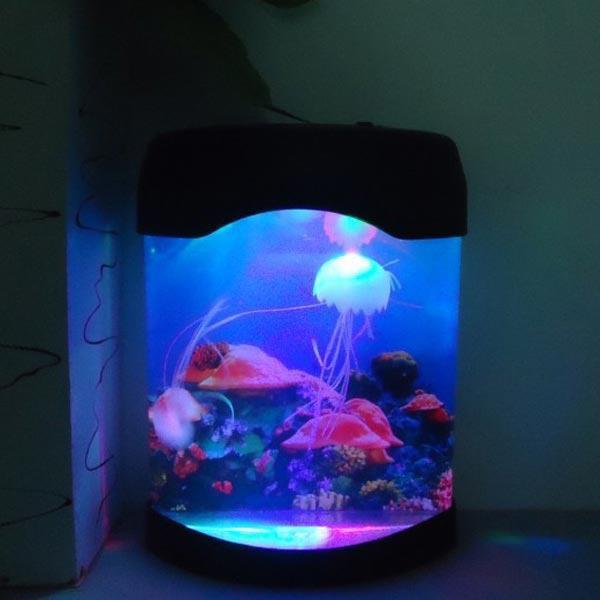 shopping קישוט הבית Aquarium Simulation Jellyfish Background Lamp Night Light