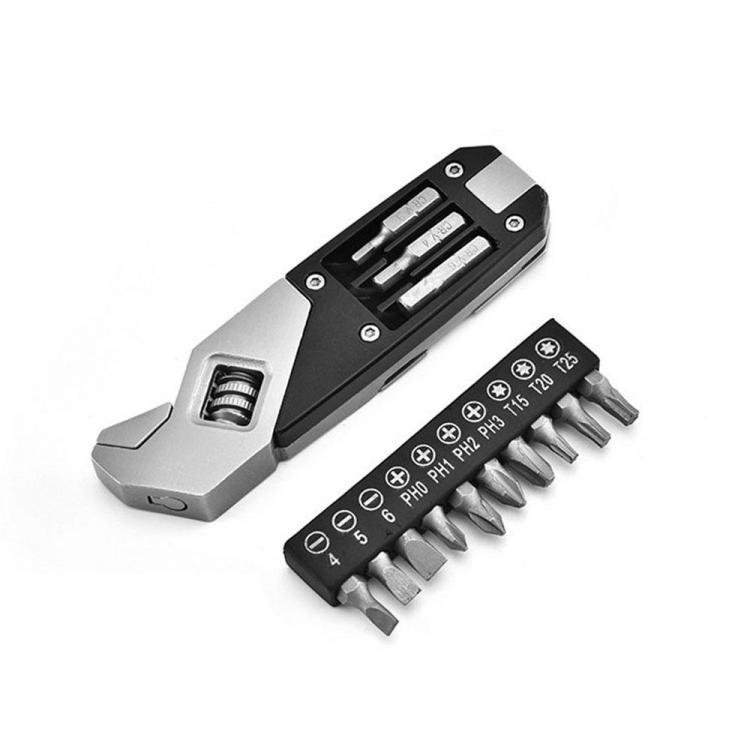 shopping קישוט הבית Stainless Steel Adjustable Wrench Folding Allen Wrench Multi-Function Wrench With Screwdriver