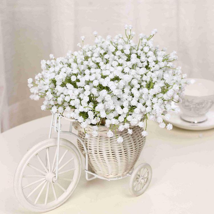 shopping קישוט הבית Single Branch Baby's Breath Artificial Flowers Fake Flower for Home Wedding Decoration Shooting Props