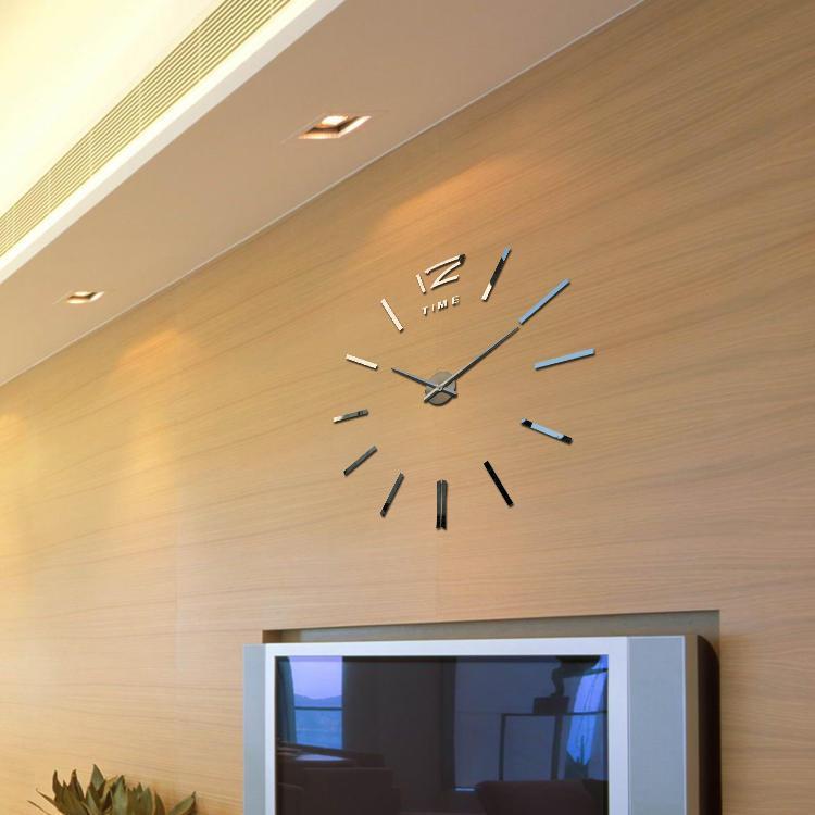 shopping קישוט הבית Frameless Large Modern 3D DIY Large Wall Clock Mirror Stickers Home Office Decoration