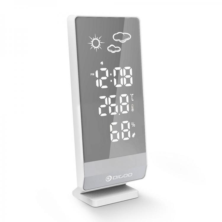 shopping קישוט הבית Digoo DG-TH11400 Weather Forecast 12/24 Hours Display  Indoor Outdoor Temperature Humidity Alarm Snooze Function Power Saving Cloc