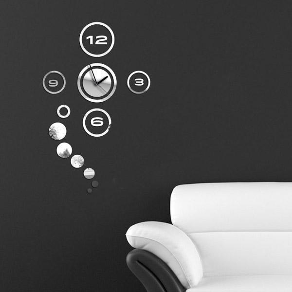 shopping קישוט הבית Home Decorative Wall Clock AL082 - Black/Silver