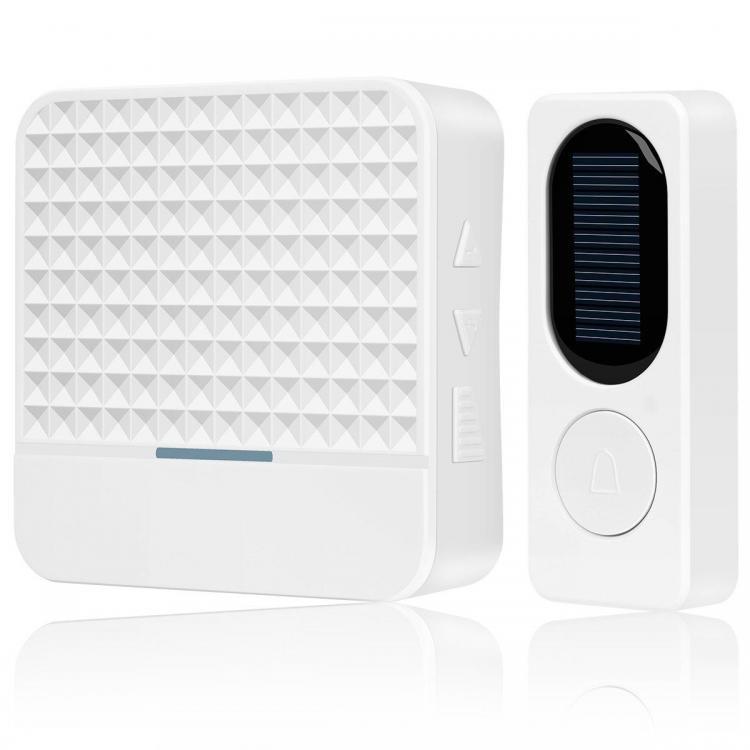 shopping קישוט הבית Forecum FK-D009 433Mhz Wireless Solar Doorbell Remote Wireless Doorbell Waterproof Doorbell with Night Light Doorbell from Xiaomi 