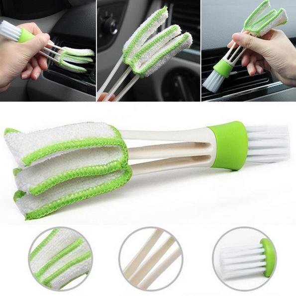 shopping סידור הבית Multi-function Double Head Dust Cleaning Brush Shutter Window Blinds Car Air Conditioning Vent Cleaning Tool