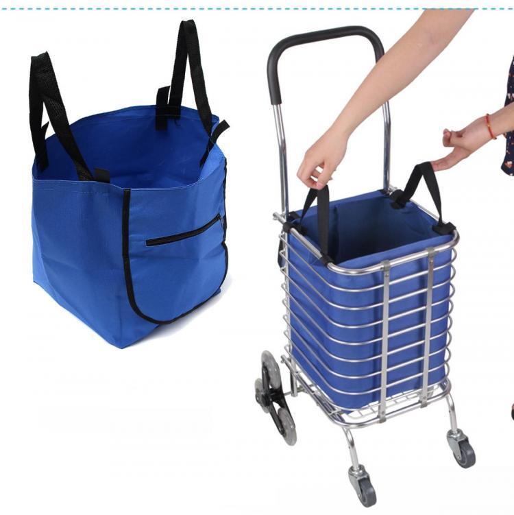 shopping סידור הבית Supermarket Trolley Shopping Organizer Tote Eco Grocery Extend Cart Clips Reusable Foldable Handbag