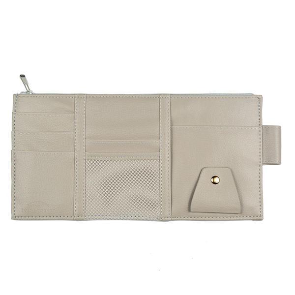 shopping סידור הבית Multifunctional Leather Car Storage Bag Visor Cover Card License Holder Glasses Folder