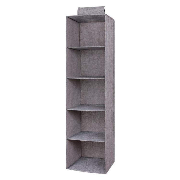shopping סידור הבית Cotton Linen Hanging Closet Organizer Foldable Storage Bag Shelves Optional Colors &amp; Layers