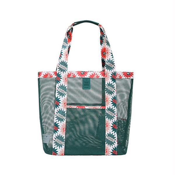 shopping סידור הבית Honana HN-TB25 Travel Mesh Organizer Bag Fashion Large Beach Toiletry Storage Tote Bag