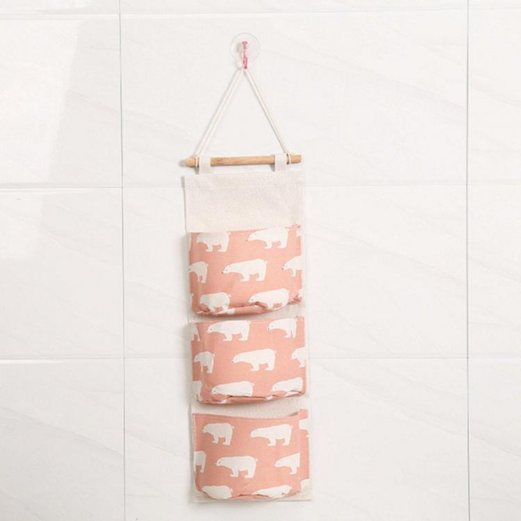 shopping סידור הבית 3 Grids Wall Hanging Storage Bag Organizer Toys Container Decor Pocket Pouch Desktop Organizer