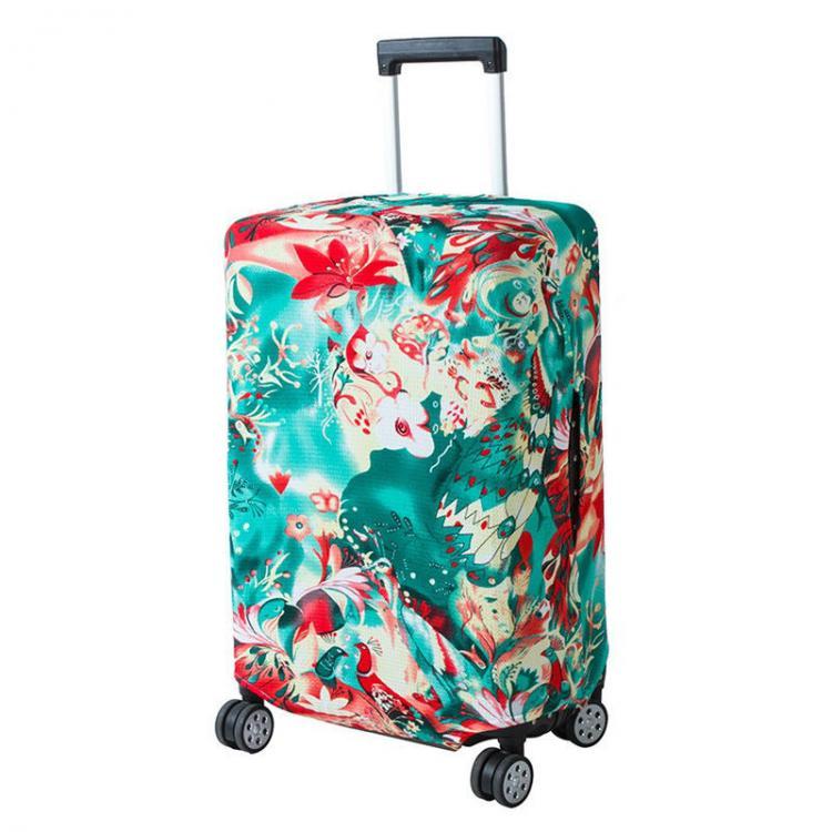 shopping סידור הבית Honana Abstraction Chinese Style Elastic Luggage Cover Trolley Case Cover Durable Suitcase Protector for 22-28 Inch Case Warm Trav