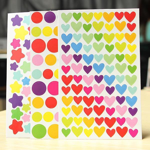 shopping סידור הבית 6 Sheet Colorful Rainbow Sticker Diary Planner Journal  Albums Photo