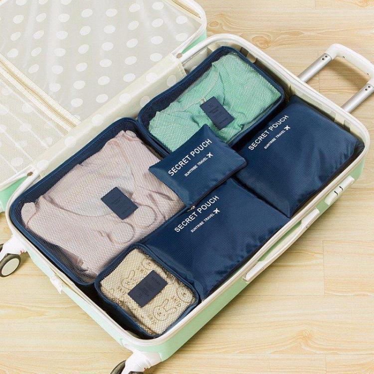 shopping סידור הבית SaicleHome 6 PCS Oxford Travel Waterproof Storage Bag Large Capacity Folding Bag Oxford Container