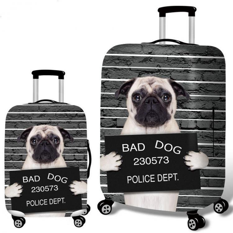 shopping סידור הבית Honana 3D Spoof Dog Elastic Luggage Cover Trolley Case Cover Durable Suitcase Protector for 18-32 Inch Case Warm Travel Accessorie