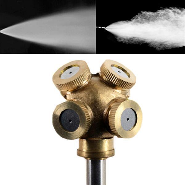 shopping גינה וגנים Honana HG-GW 1/4 Inch 4 Hole Brass Spray Nozzle Garden Sprinklers Irrigation Fitting