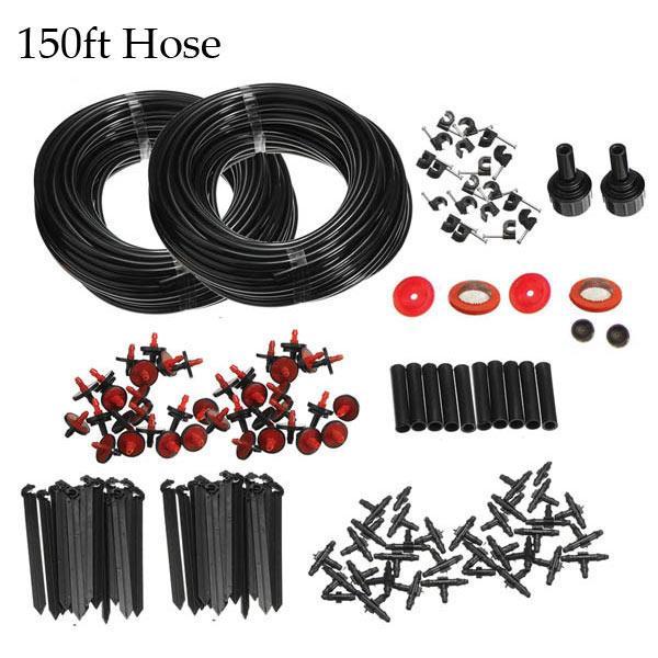 shopping גינה וגנים 46m Garden Micro Drip Irrigation System Atomization Micro Sprinkler Cooling Kit