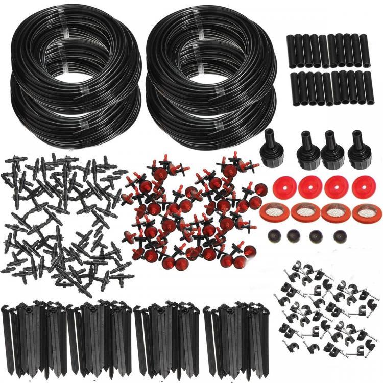 shopping גינה וגנים 92m Garden Micro Drip Irrigation System Atomization Micro Sprinkler Cooling Kit