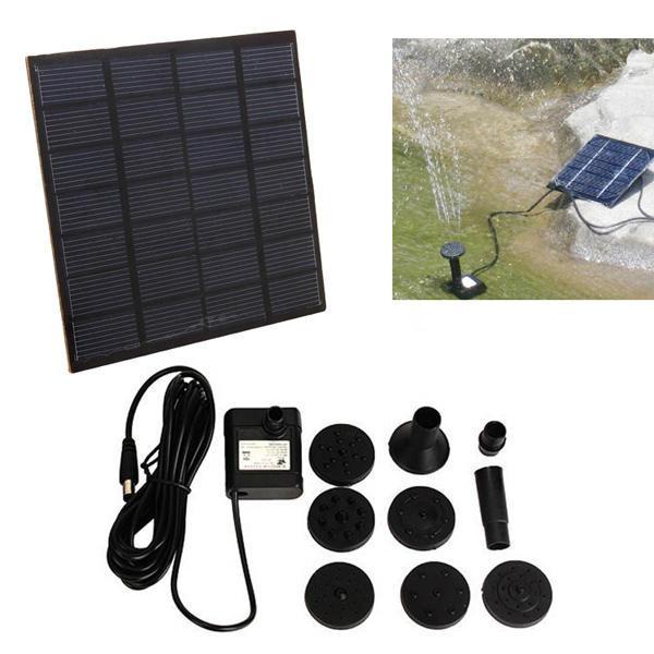 shopping גינה וגנים 1.2W Mini Solar Power DC Brushless Submerged Water Pump Garden Landscape Fountain Decoration