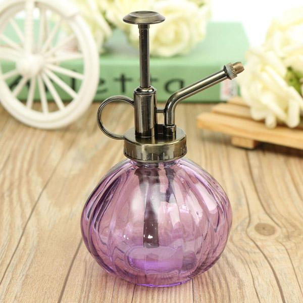 shopping גינה וגנים 240ml Retro Hand Pressure Glass Spray Bottle Garden Plant Watering Can Tool