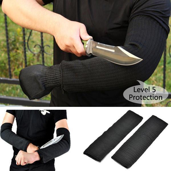 shopping גינה וגנים 1 Pair Steel Wire Safety Anti-cutting Arm Sleeves Gardening Outdoor Protection Tool