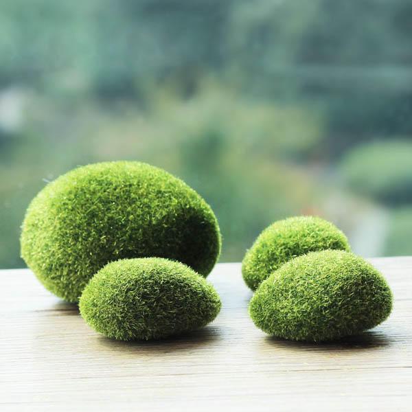shopping גינה וגנים Simulation Moss Stone Garden DIY Micro Landscape Decorations